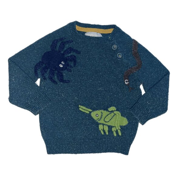 HTF! Boden X Roald Dahl James And The Giant Peach Insect Spider Wool Sweater - Picture 1 of 8